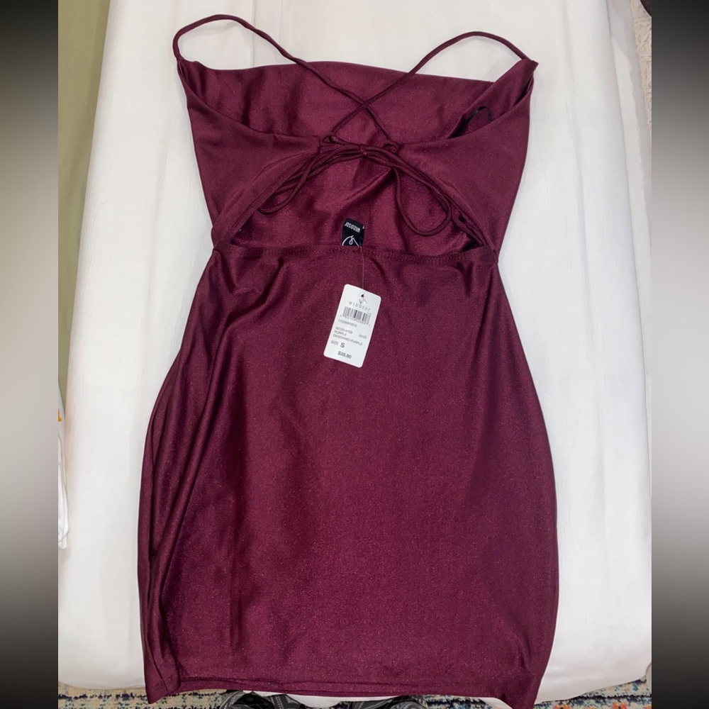 WINDSOR Prom/formal/homecoming mini dress in plum size xs brand new with tags